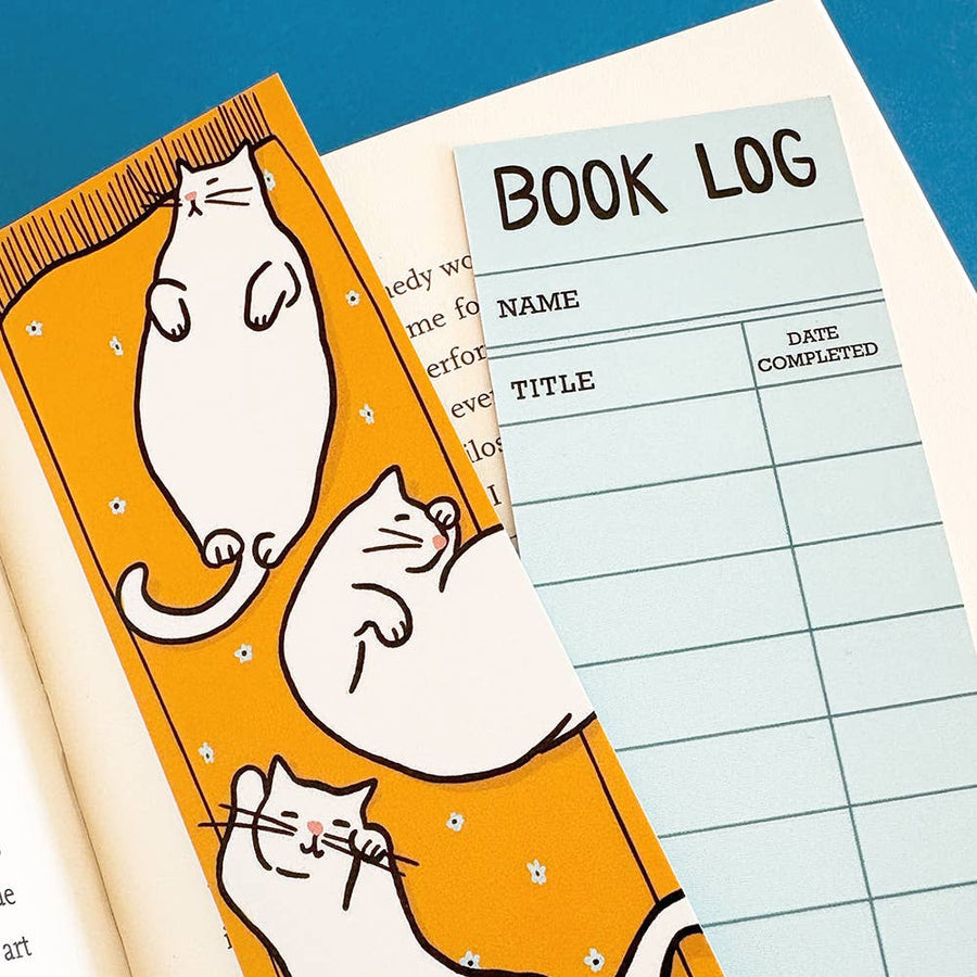 Kat French Design Cards Cats on Rug - Bookmark with Reading Log