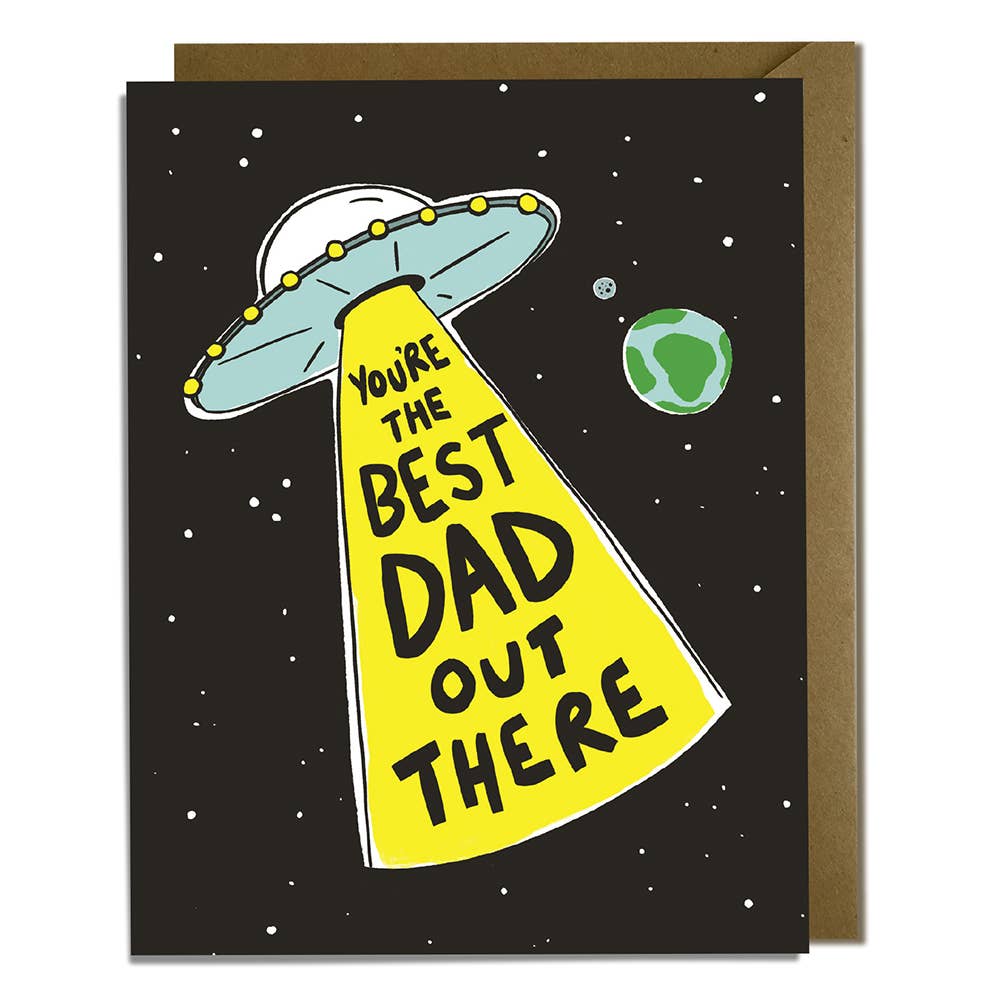 Kat French Design Cards UFO - Funny Father's Day Card