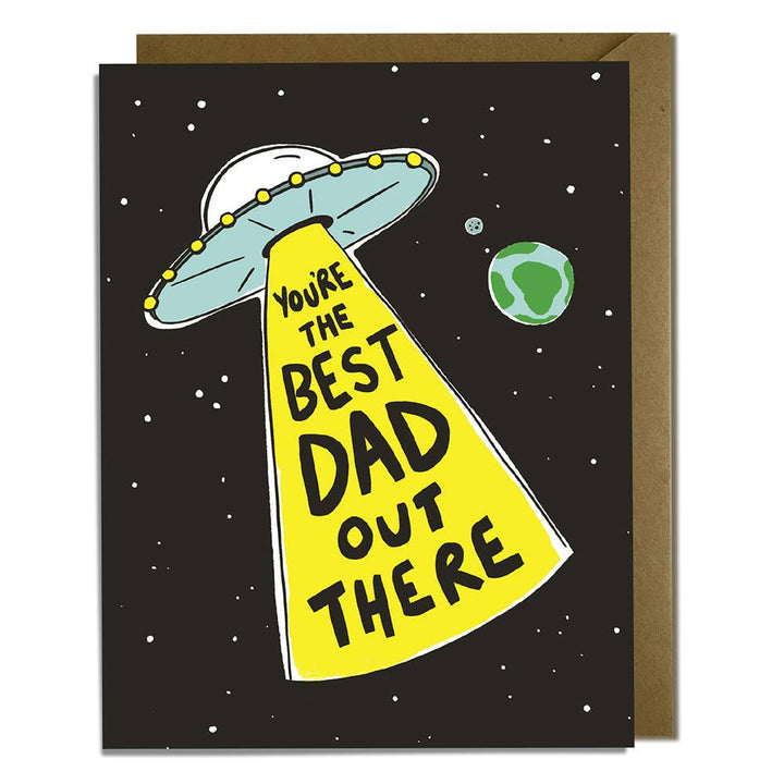 Kat French Design Cards UFO - Funny Father's Day Card