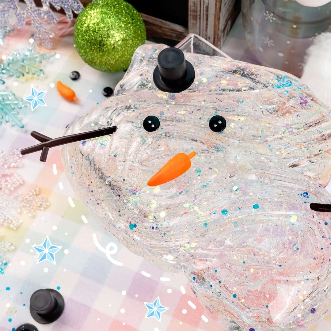 Kawaii Slime Company Sensory Toy Melty Snowman Clear Putty Slime | Kawaii Slime Company