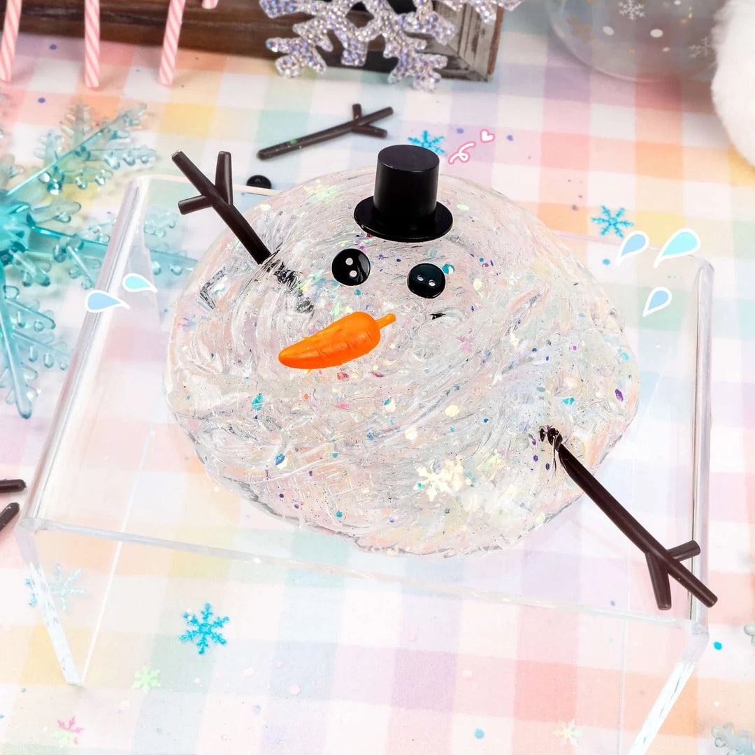 Kawaii Slime Company Sensory Toy Melty Snowman Clear Putty Slime | Kawaii Slime Company