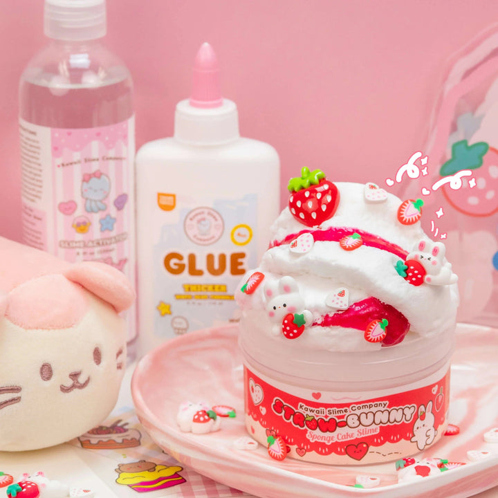 Kawaii Slime Company Sensory Toy Straw-Bunny Sponge Cake Cloud Slime | Kawaii Slime Company