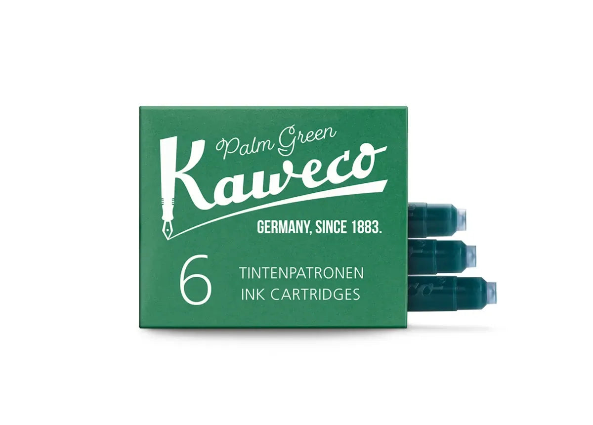 Kaweco Paper Kaweco Fountain Pen Ink Refills - 6 pack | Palm Green