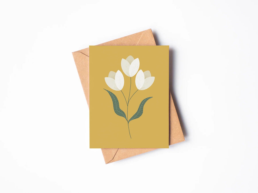 KGS Design Studio Card Tulip Blank Card - White