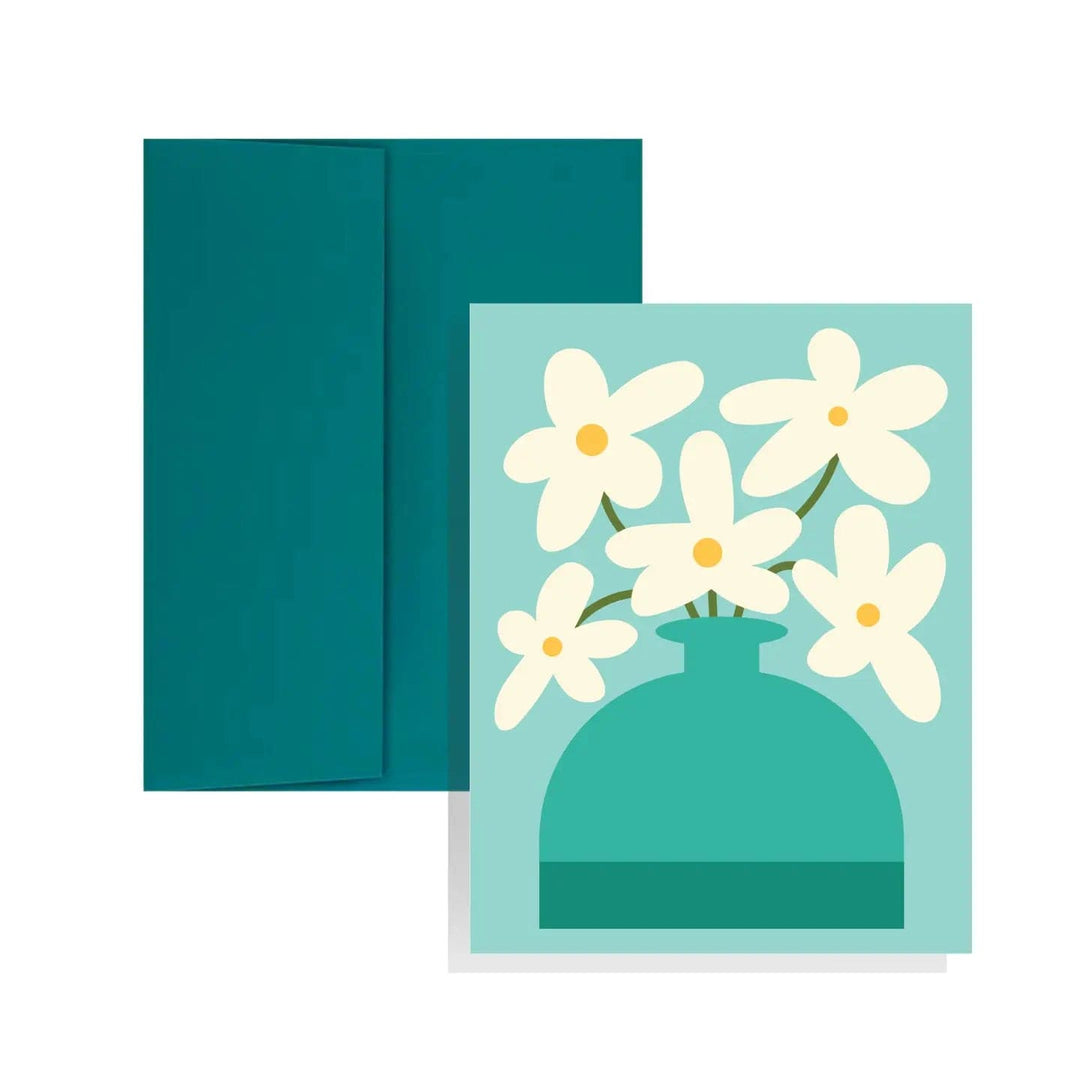 KGS Design Studio Ivory Flowers in Pot Card