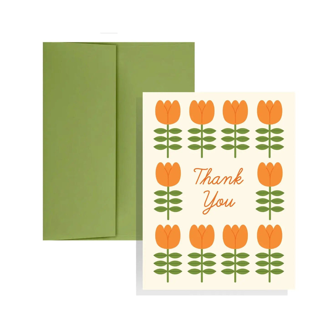 KGS Design Studio Orange Tulip Thank You Card