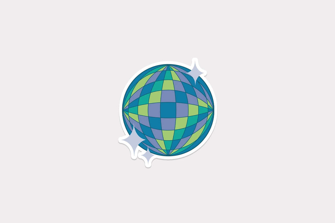 KGS Design Studio Sticker Disco Ball - Cool Tones Sticker