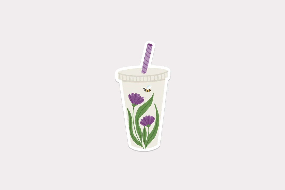 KGS Design Studio Sticker Floral Cup Sticker