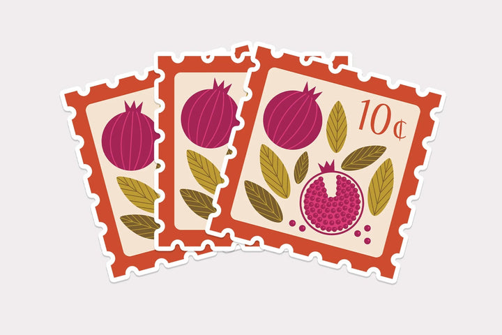 KGS Design Studio Sticker Pomegranate Stamp Sticker