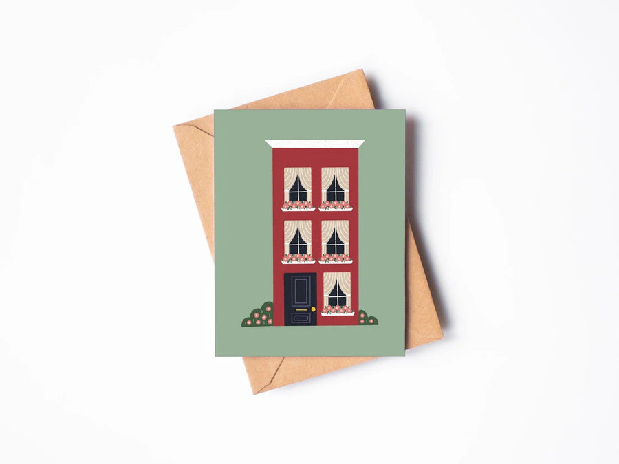 KGS Design Studio Welcome Home Blank Card - Red