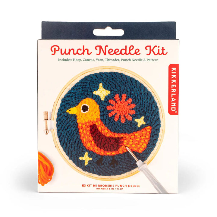 Kikkerland Embroidery Kits Bird Punch Needle Kit