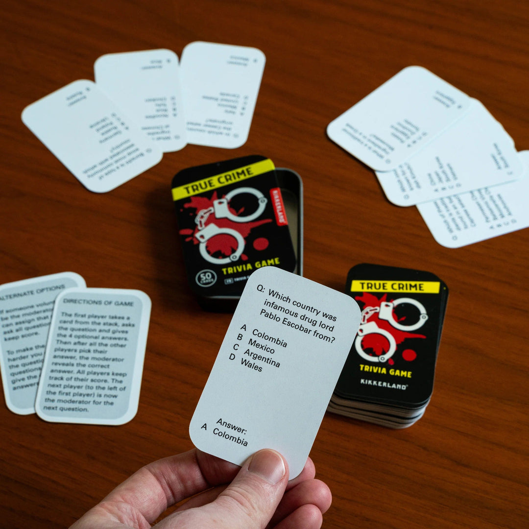 Kikkerland Games True Crime Trivia Games