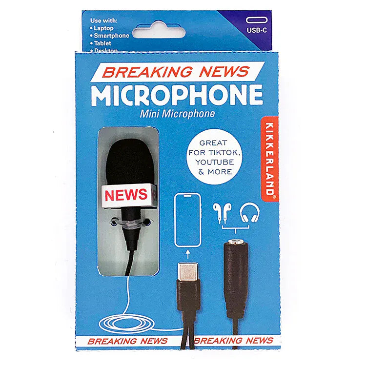 Kikkerland Gifts Breaking News Microphone