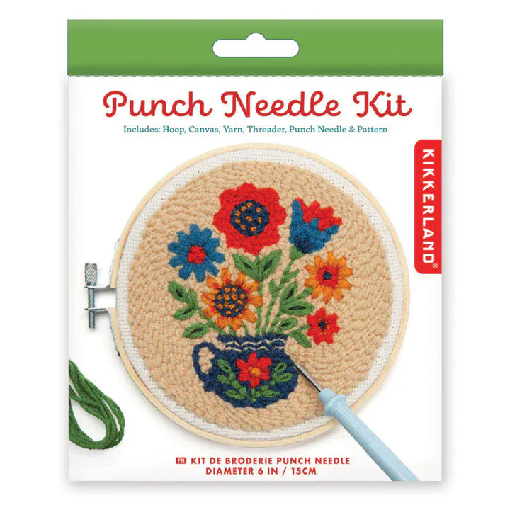 Kikkerland Gifts Flower Bouquet Punch Needle