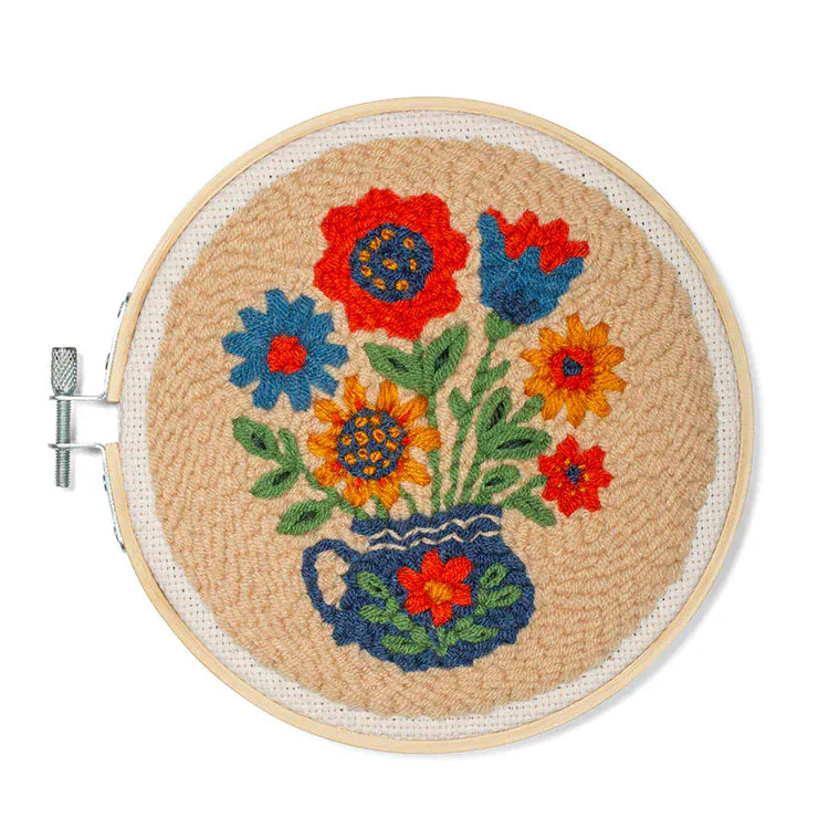 Kikkerland Gifts Flower Bouquet Punch Needle
