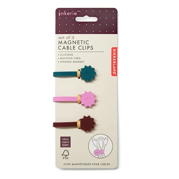 Kikkerland Gifts Magnetic Cable Clips