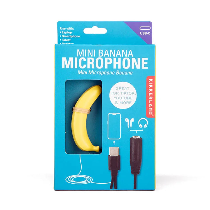 Kikkerland Gifts Mini Banana Microphone