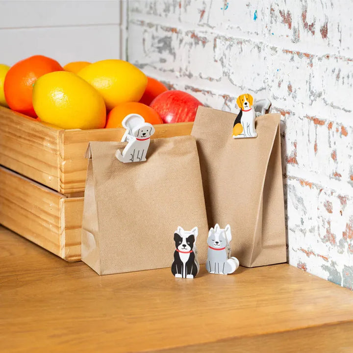 Kikkerland Home Happy Pup Bag Clips