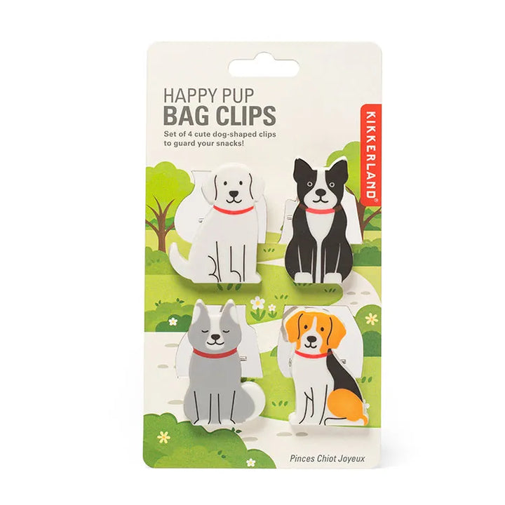 Kikkerland Home Happy Pup Bag Clips