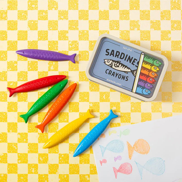Kikkerland Paper Sardines Crayons