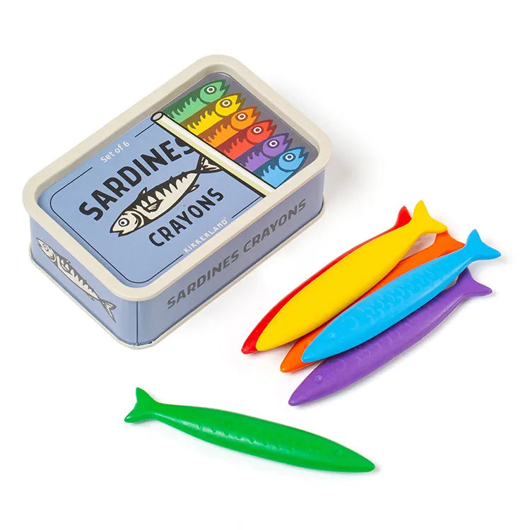 Kikkerland Paper Sardines Crayons