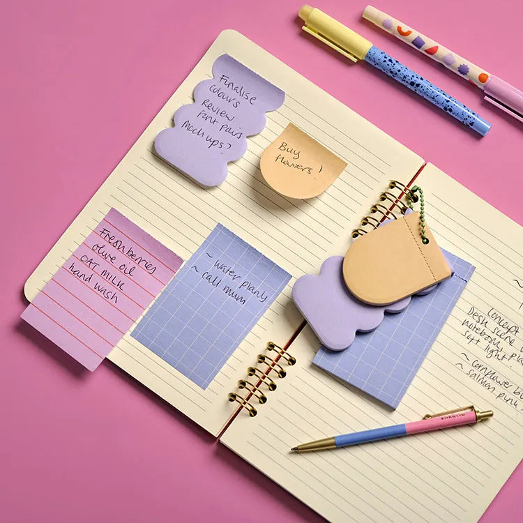 Kikkerland Paper Set of 3 Sticky Notes