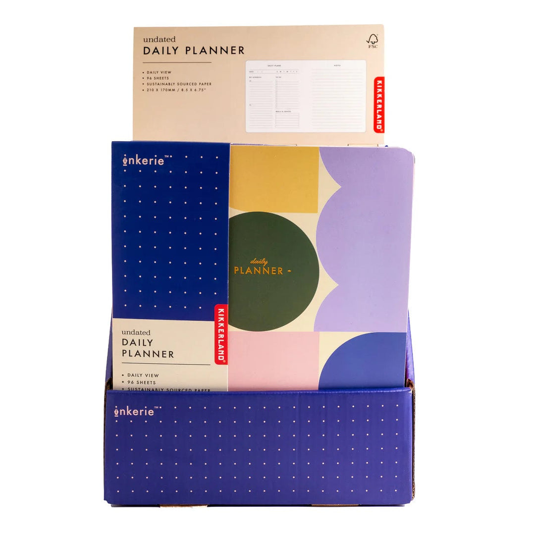 Kikkerland Planner Inkerie Undated Daily Planner