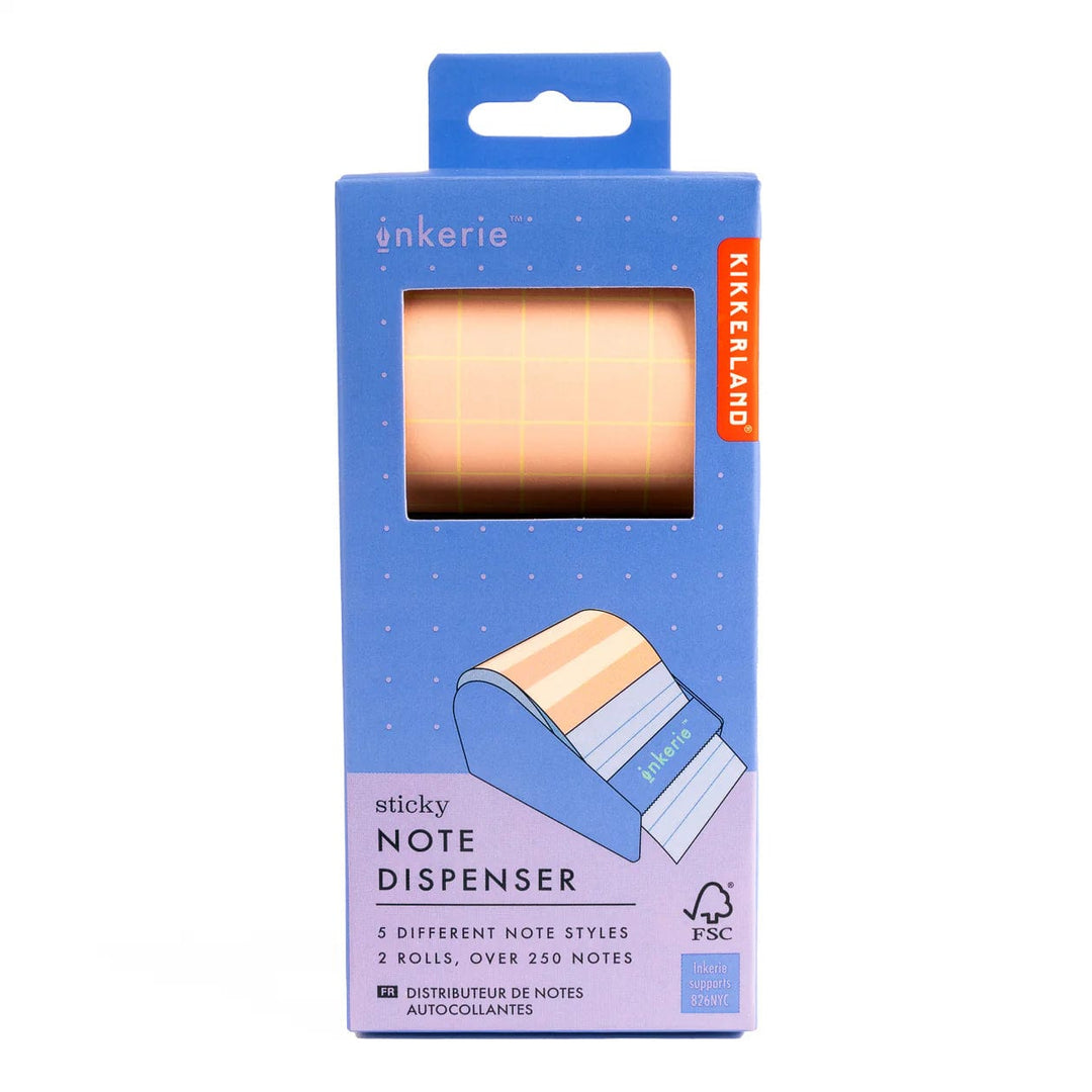 Kikkerland Sticky Notes Inkerie Sticky Note Dispenser