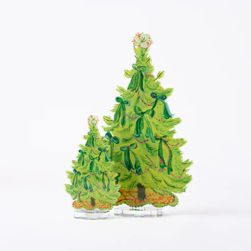 Kimberly Hodges Art and Design Home 8 Green Bows Tree Small Acrylic Flower