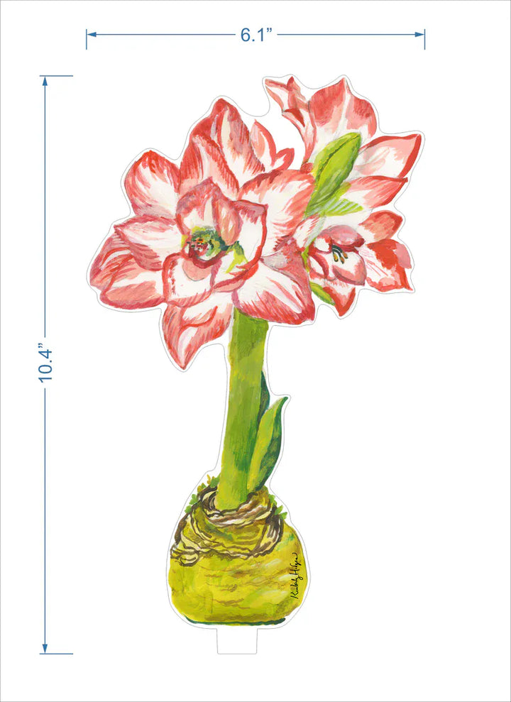 Kimberly Hodges Art and Design Home Blossom Peacock Amaryllis Large Acrylic Flower