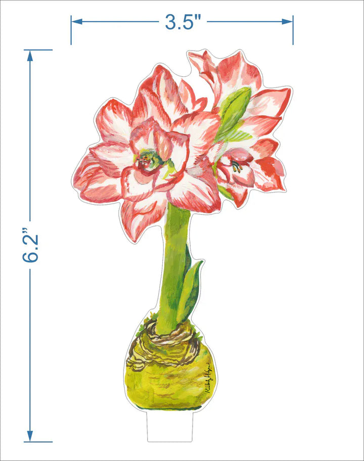 Kimberly Hodges Art and Design Home Blossom Peacock Amaryllis Small Acrylic Flower