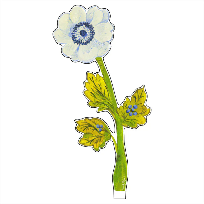 Kimberly Hodges Art and Design Home Blue Anemone Small Acrylic Flower