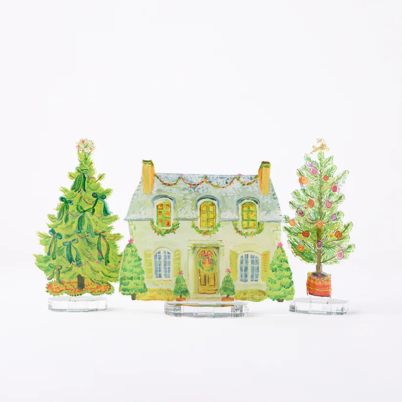 Kimberly Hodges Art and Design Home Christmas Cottage Acrylic House