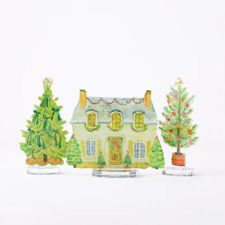 Kimberly Hodges Art and Design Home Christmas Cottage Acrylic House
