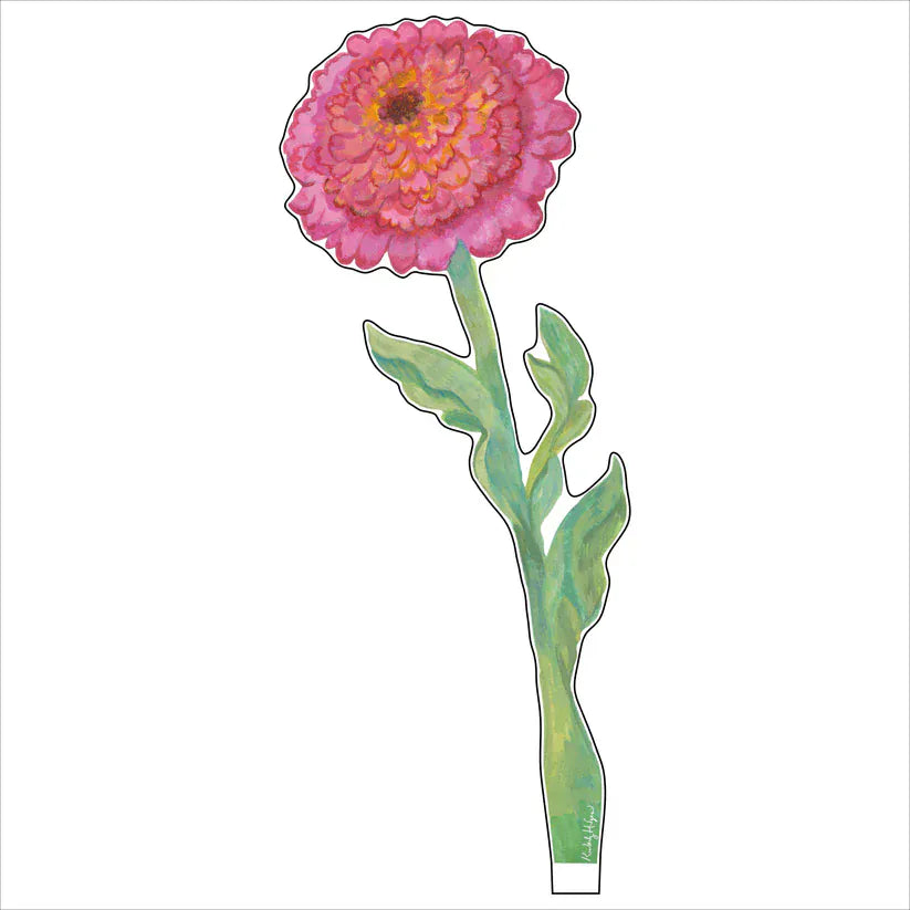 Kimberly Hodges Art and Design Home Cupcake Zinnia Small Acrylic Flower