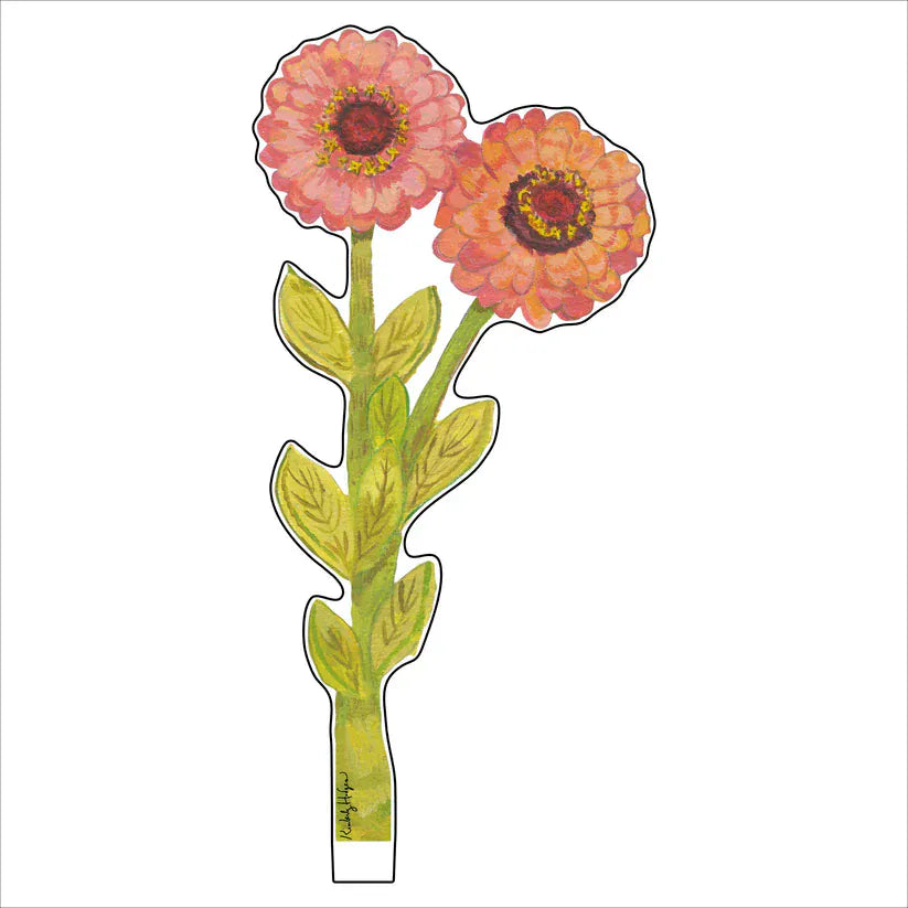Kimberly Hodges Art and Design Home Double Zinnia Small Acrylic Flower
