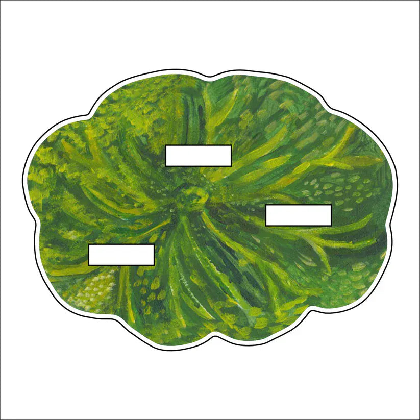 Kimberly Hodges Art and Design Home Green Lotus Triple Stand - Large | 0.5in Acrylic