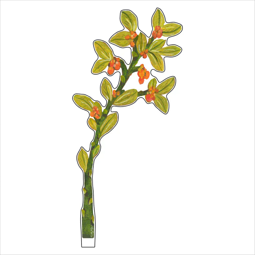 Kimberly Hodges Art and Design Home Orange Berries Small Acrylic Flower