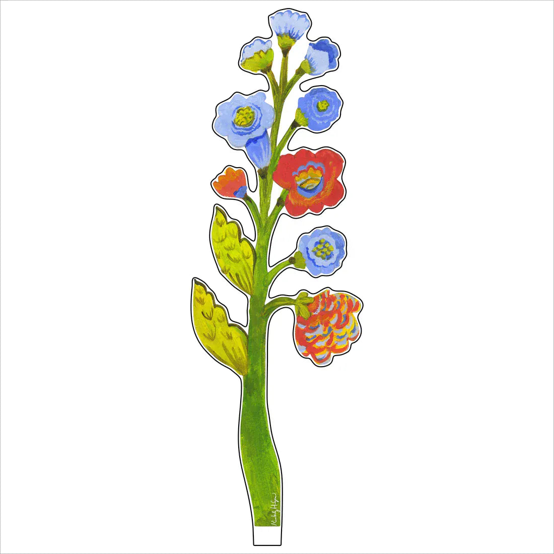 Kimberly Hodges Art and Design Home Periwinkle Blossoms Large Acrylic Flower