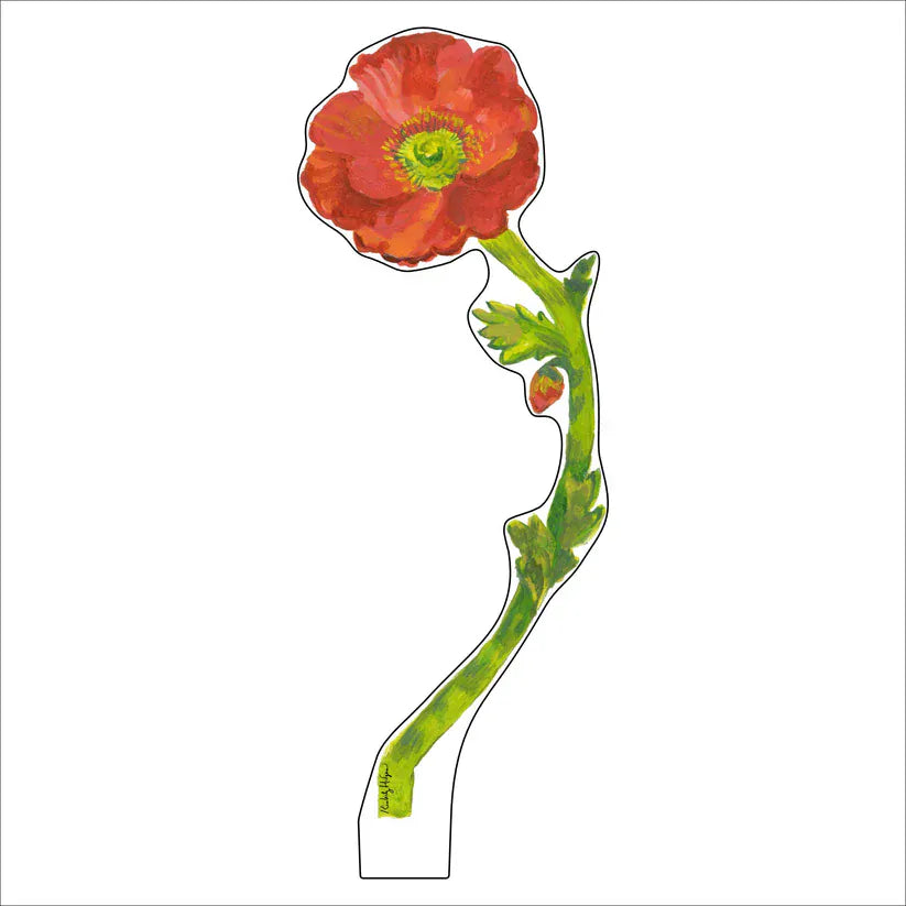 Kimberly Hodges Art and Design Home Red Iceland Poppy Small Acrylic Flower