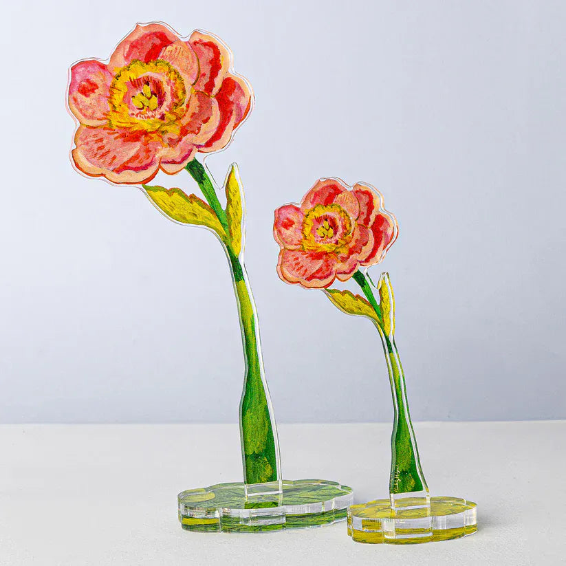 Kimberly Hodges Art and Design Home Sweet Pink Peony Small Acrylic Flower