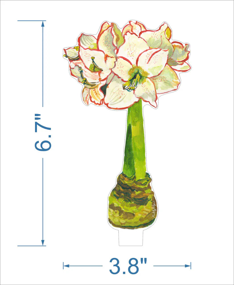 Kimberly Hodges Art and Design Home White Amaryllis Small Acrylic Flower