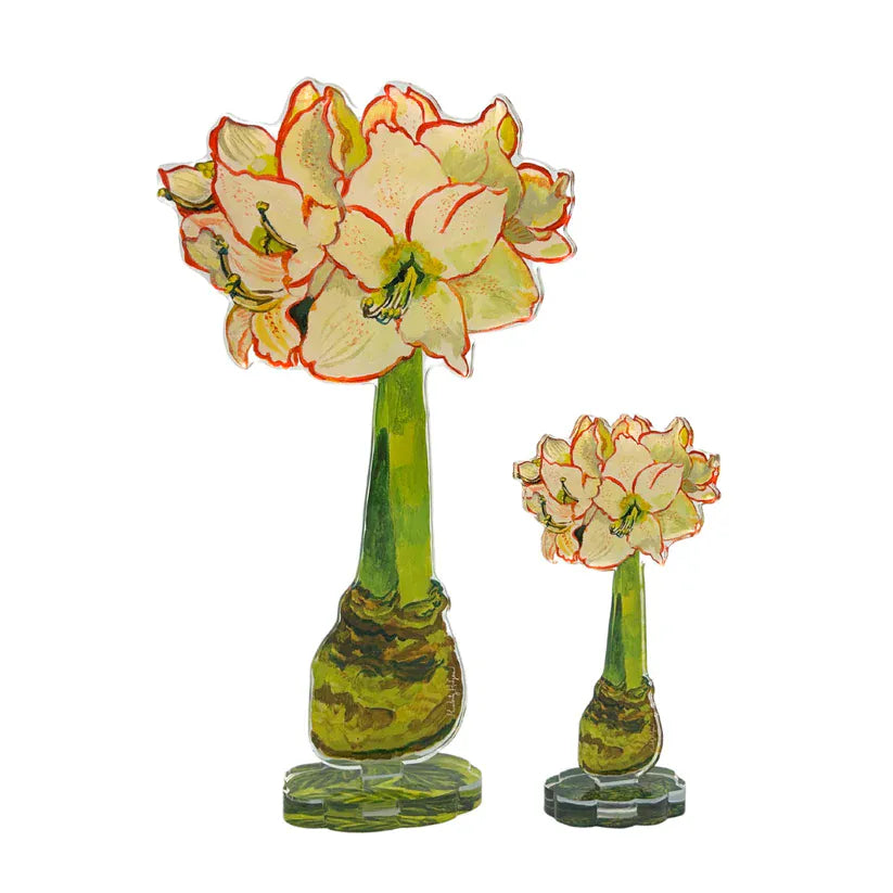Kimberly Hodges Art and Design Home White Amaryllis Small Acrylic Flower