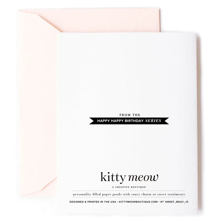 Kitty Meow Boutique Card Partners in Wine Birthday Card