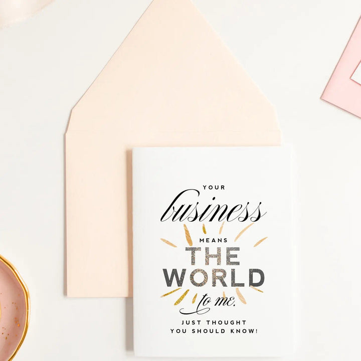 Kitty Meow Boutique Card Your Business Means the World Card