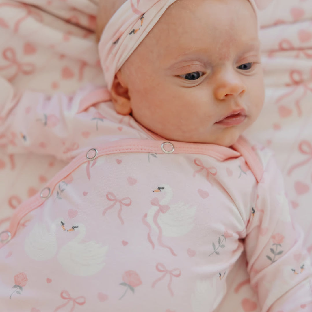 Copper Pearl Baby Adelia Newborn Knotted Gown