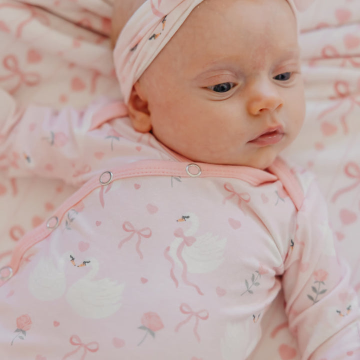 Copper Pearl Baby Adelia Newborn Knotted Gown