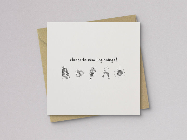 Kwohtations Cards Card Cheers to New Beginnings Wedding Card