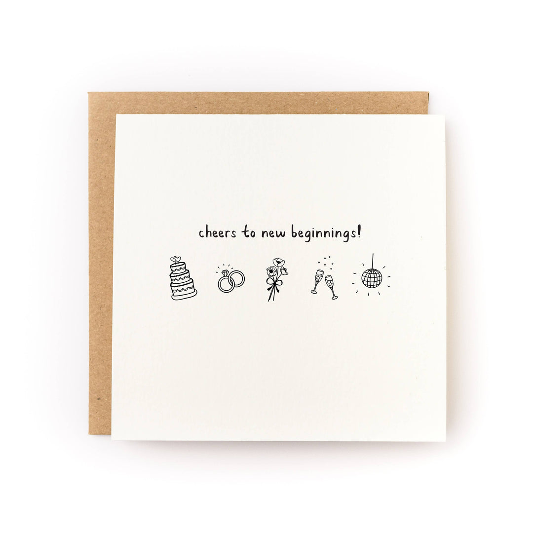 Kwohtations Cards Card Cheers to New Beginnings Wedding Card