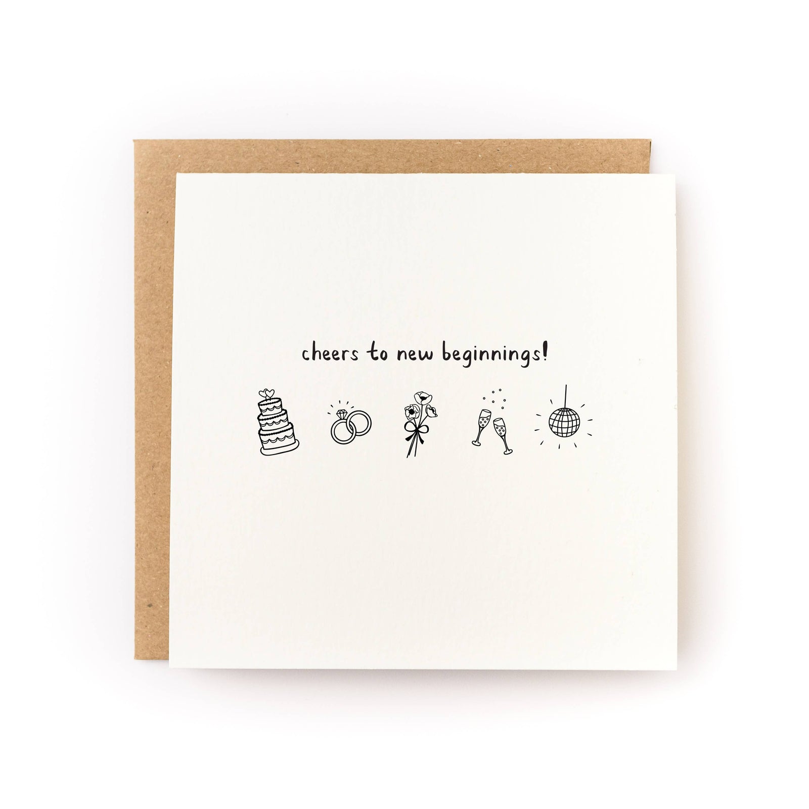 Kwohtations Cards Card Cheers to New Beginnings Wedding Card